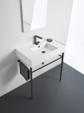 TEOREMA 2.0 - Console ceramic washbasin by Scarabeo Ceramiche - view 3